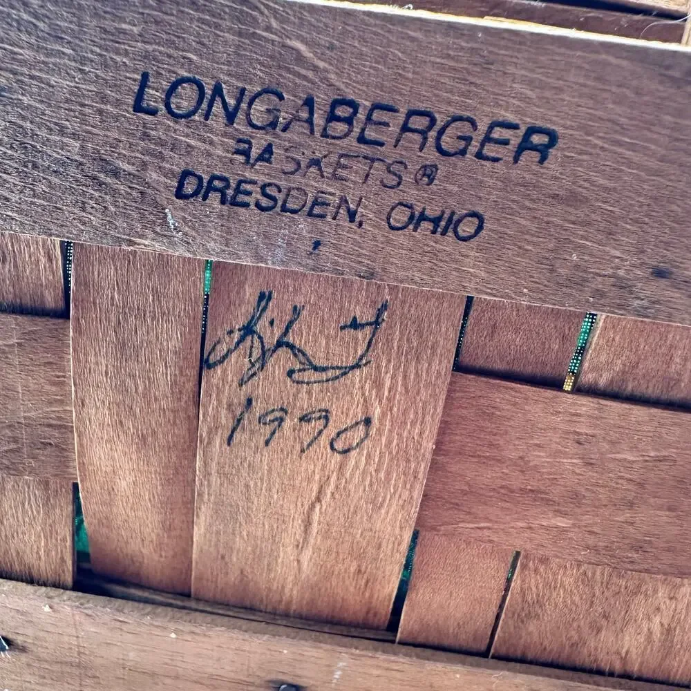 Longaberger 1990 Hostess Brown Remembrance Basket Liner Set Medium